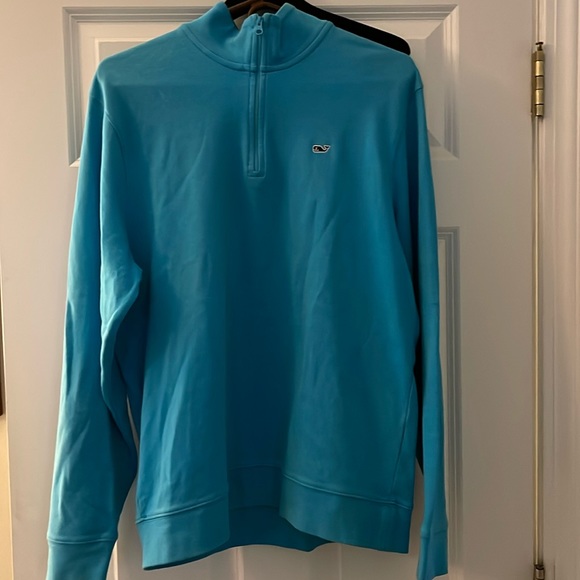 Vineyard Vines Blue Zip Up Sweater - Picture 1 of 6